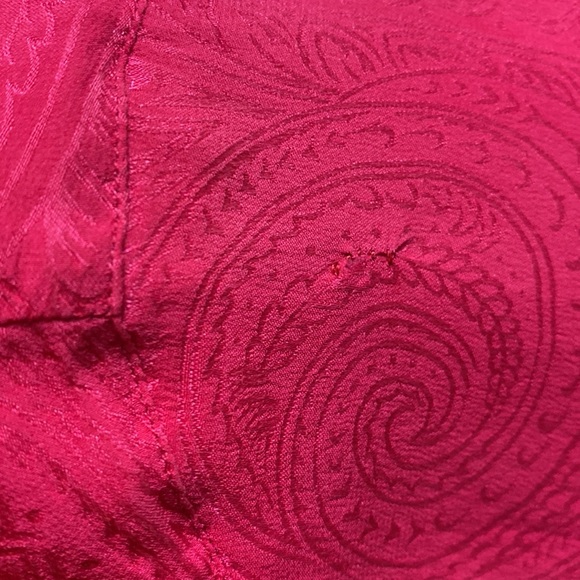 Vintage Collections by Michelle Stuart pink 100% Silk blouse- size Large - Picture 12 of 13
